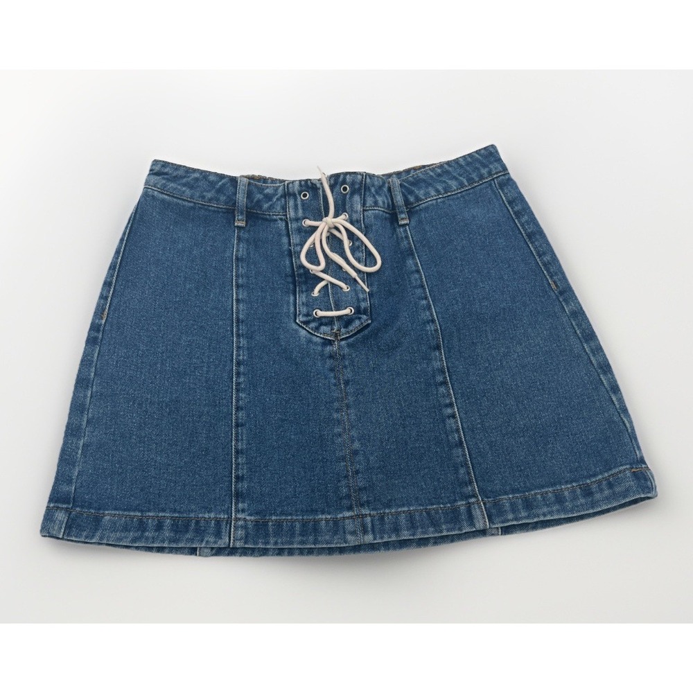 Kendall & Kylie Denim‎ Blue 100% Cotton Miniskirt Women's Size 28 New w/o Tags